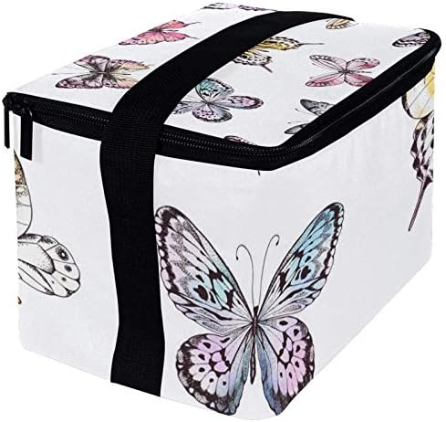 Фланец Обяд-Бокс, Изолирано Кутия за Bento за Мъже И Жени, многократна употреба Ведерко за Обяд с пагон, Елегантна Пеперуда