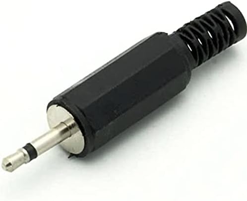Конектор за свързване на аудиокабеля CESS 2,5 mm TS Черен цвят (2 опаковки)