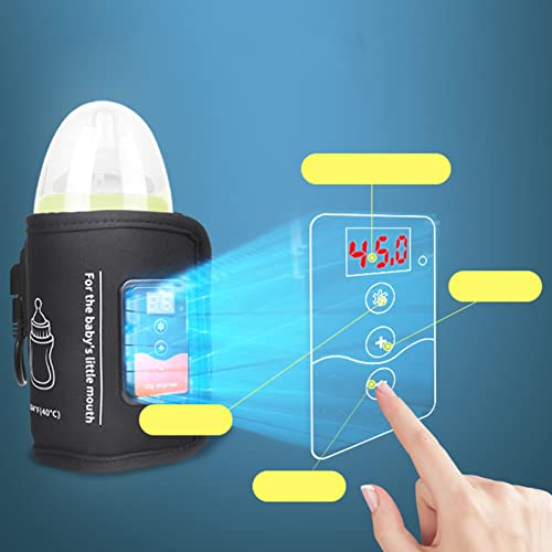 Нагревател за Бутилки, Чанта за Затопляне на Бутилки с Мляко Постоянна Температура Бързо Загряване USB Изолирано