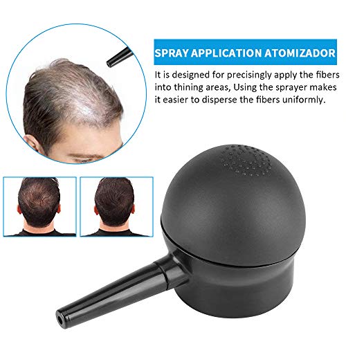 Помпа за пръскане влакна за изграждане на коса 2-в-1 Kit Set (Черен) Премиум-Формула За удължаване на косата,