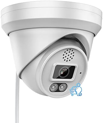 Съвместимост с 8-Мегапикселова IP камера Hikvision/Uniview Security Turret PoE с двупосочна връзка, SD карта с капацитет