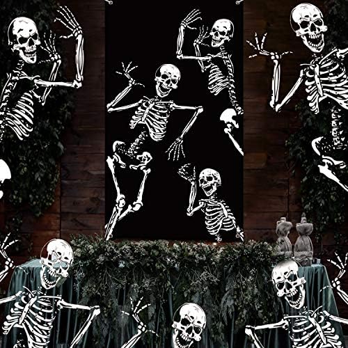 Татуо Хелоуин Скелет на Вратата на Кутията Скелет Костите Фон Хелоуин монтаж на стена за Украса на Входната врата