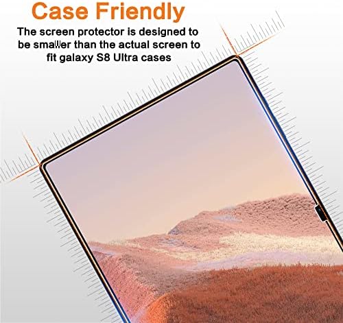 [2] Защитен слой от закалено стъкло за Samsung Galaxy Tab S8 Ultra, [Без мехурчета] [Срещу надраскване] [Подходяща за