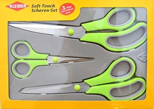 Комплект ножици Kleiber Soft Touch - 3 предмет-Зелен, 27 x 19 x 2 см
