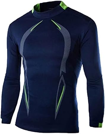 Мъжки Дишащ Спортен Монтиране Пуловер Топ С дълги ръкави, Бързосъхнеща Тениска За Фитнес, Мъжки t-shirt