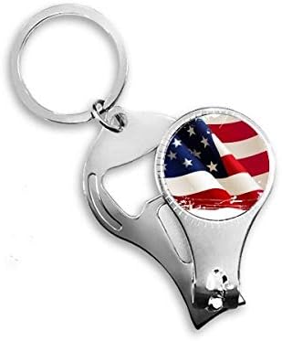 Въздушна Четка Звезди и Ленти Американски Флаг Ножица за Нокти Халка Ключодържател Отварачка за Бутилки Машина За Рязане