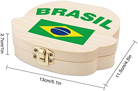 Флаг На Бразилия Скоростна Феята На Зъбките Сладки Държачи За Зъби В Памет На Дървени Поставки За Съхранение