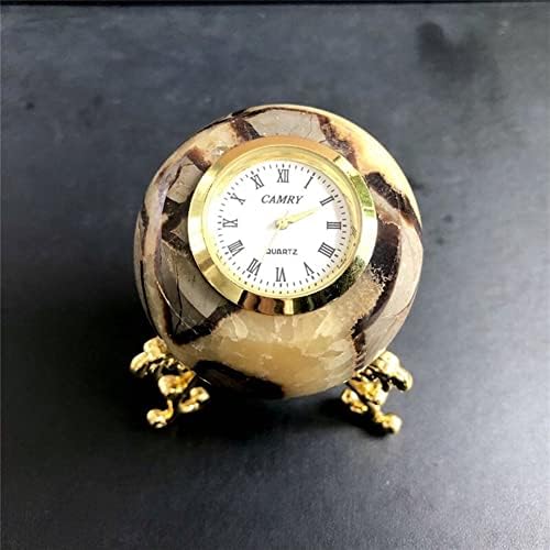 ZHSG Естествена Кристална Топка Костенурка Рок с Часовник Подарък Украса Украса на Интериора Изтънчен Щастлив