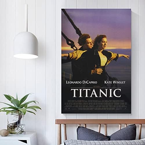 Титаник Филм Плакат на филма 1 Стенно Изкуство, Печат върху платно Плакат Домашна Баня Спалня Офис Декор в хола Платно Плакат