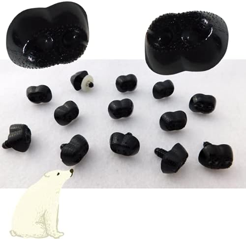 12 Пластмасови носове за животни Safety Занаятите (20 мм и 16 мм на 8 мм)