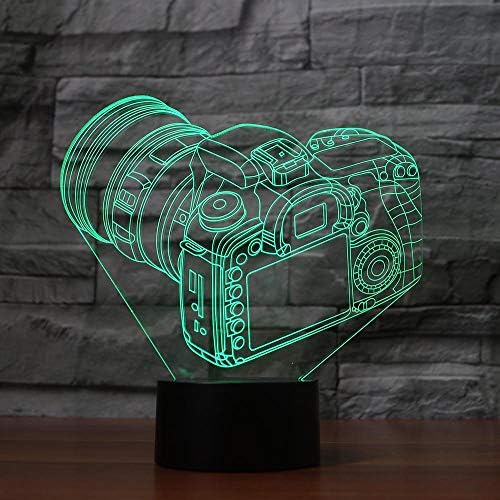 Jinnwell 3D Камера за Нощно Лампа Илюзията за нощна светлина В 7 Цвята, което променя Сензорен прекъсвач,
