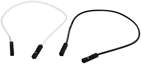 X-DREE 2 бр Беспаянный прототип Макетной платки Съединителни кабели Кабел Бял Черен (2 пьезы за прототип макетной платки кабели