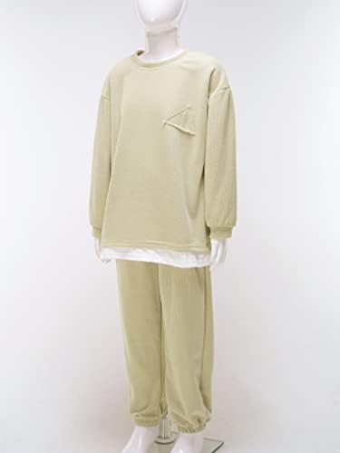 Kaerm/Casual Спортен костюм от две части За Момчета и Момичета, Hoody с кръгло деколте и дълги Ръкави, Панталони