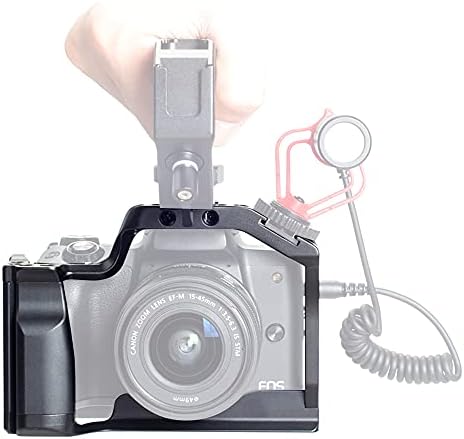 Foto4easy Клетка за фотоапарат Canon EOS M5 M50 M50 Mark II с Быстроразъемным винт 1/4 3/8 и расширительным микрофон със