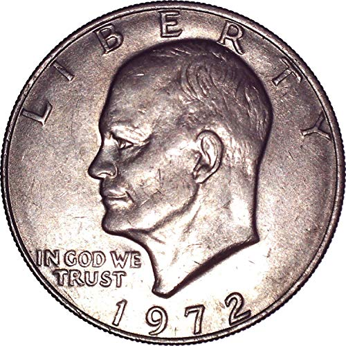 1972 Долар Эйзенхоу Айк, 1 долар На необращенном формата на