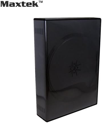 Седалките за DVD Maxtek Black на 12 диска с 5 откидными подносами и външна прозрачна обвивка, 10 x