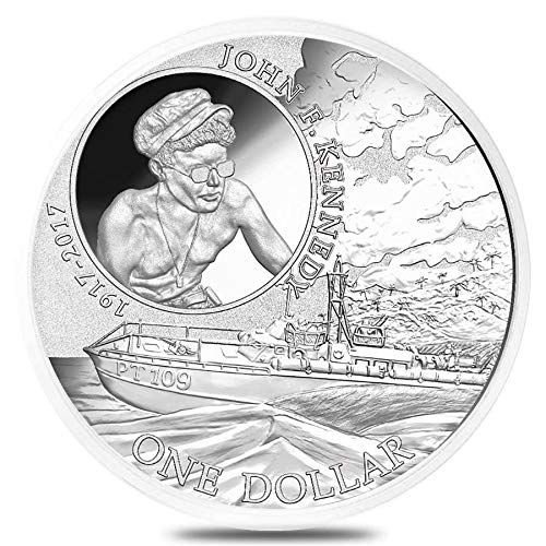 2017 SB Кенеди 2017 1 унция Сребро John F. Kennedy летище JFK Соломоновите острови Монета номинална стойност от 1 долар
