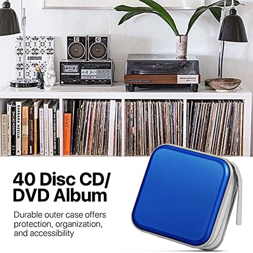 Органайзер за cd-та TNP, Авто DVD-държач за стойка за дискове с капацитет от 40 парчета, Портативен DVD чантата си в твърда