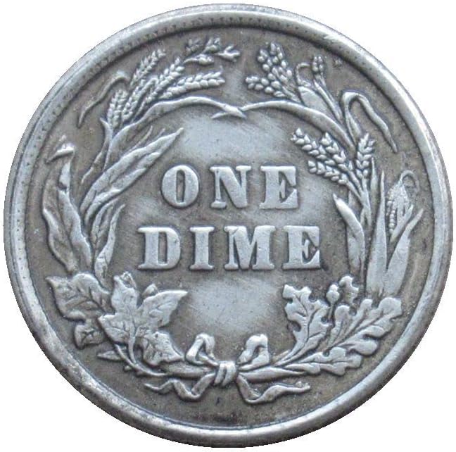 Американски Фризьор 10 Цента 1897 Г., сребърно покритие Копие на Възпоменателни монети