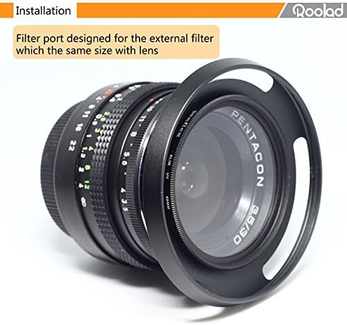 Метален сенник за обектив Roolad за slr и беззеркальных камери, Аксесоар за защита на обективи с капак на обектива (72 мм,