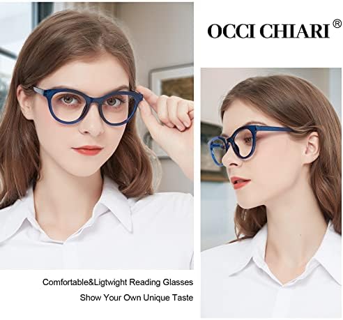 Дамски Дизайнерски Очила за четене OCCI CHIARI Reader 1.0 1.5 2.0 2.5 3.0 3.5 4.0 5.0 6.0 1.25 1.75 2.25 2.75