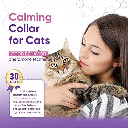 Успокояващ Нашийник за котки 3 опаковки Котешки греди с Феромони За облекчаване на тревожност, Феромони за успокояване