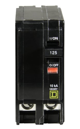 Квадратен автоматичен прекъсвач D - QO2125CP QO, 125 Ампера, 120/240 В, 2 полюса, Штекерное планина