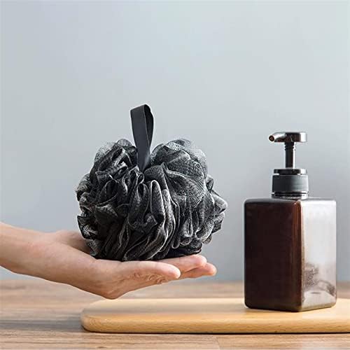 MABEK Shower Brush for Body Preto de Bambu carvão Vegetal banho Adulto Flor banho macio malha espuma esponja banho