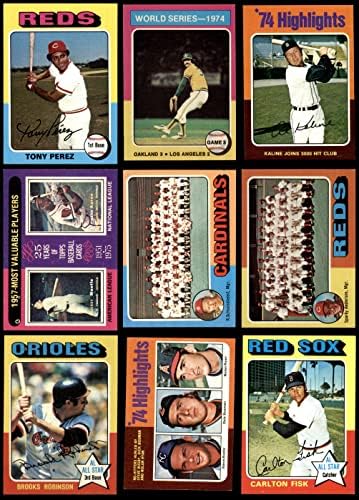 Бейзболен комплект Topps 1975 г. съобщение (Baseball Set) EX/MT+