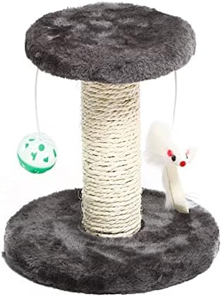 Когтеточка за котки с Легла, Естествен Килим, Сизалевой Въже, Когтеточка с Меки Плюшени платформа, Интерактивни Играчки