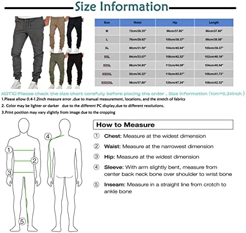SAXIGOL 2023 Големи и Високи Мъжки Панталони Карго Ежедневни Тела Обикновена Кацане С Множество Джобове Модерни Спортни Панталони