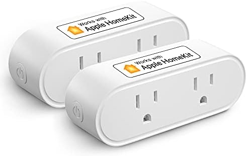 Smart Plug, двойна умен изход Meross WiFi Поддържа Apple HomeKit, Siri, Alexa, Google Assistant и SmartThings, гласово