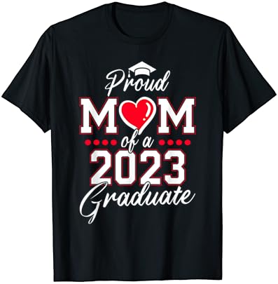 Тениска с надпис Proud Mom Of A Class Of 2023 Graduate Senior 23 Бала
