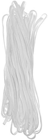 Бяла мека плоска еластична лента 3/16 инча - Тежък еластичен вязаный кабел - Домашно шевни изделия Направи