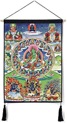 Тибетски Тханка Зелена Тара, без цвят Дзен, Красива, Състрадателен, Художествена Картина на Фън Шуй за Храма, Будистки Начало