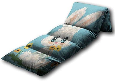 Детска Подови Възглавници BedWhite Rabbit Stock Иллюстрациядомашняя Подови Легло, Преносим Подложка за спане, Пътуване,