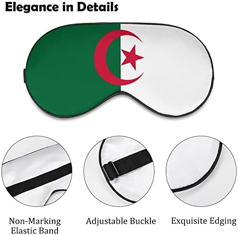 Маска за Сън с Флага на Алжир е Лесна Маска, Със Завързани Очи, джоб за Маска за Очи с Регулируема Каишка за Мъже