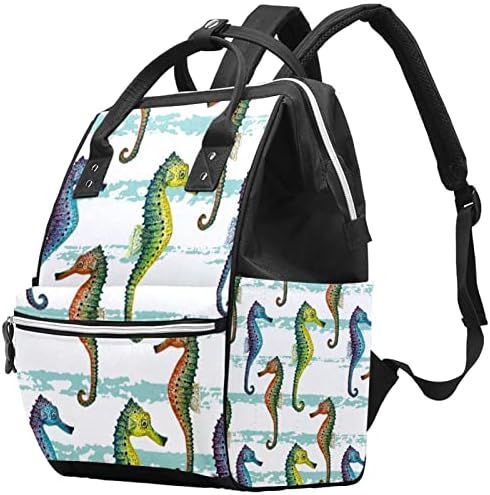 Пътен Раница GUEROTKR, Чанта за Памперси, Рюкзачные Чанти за памперси, безшевни модел под формата на морска риба в синята