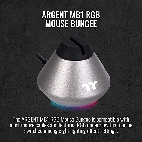 Софтуерна поставка за мишката Thermaltake Argent MB1 RGB с подкрепата на 16,8 милиона цвята RGB, много компактни