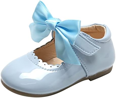 Qvkarw/ Модел обувки за момичета; Сватбени Обувки за момичета с лък; Вечерни Учебни Обувки на Принцесата на Ниски Токчета