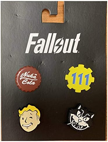 Набор от игли за ревери Fallout Stefan Cola, 111 Shelter, Atom Котка и Vault Boy 4