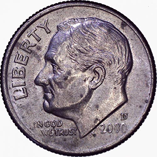 2000 D Десет цента Рузвелт 10 цента е Много Добре