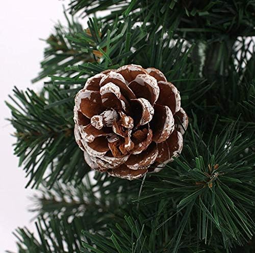 YIISU HUH159 Коледна Pineta Естествен Цвят Натурална Висулка във формата На Коледно Аксесоари 6шт