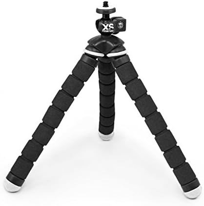 XSories Голям Гъвкав Статив за камера GoPro, цифрови и екшън камери (черен/зелен)