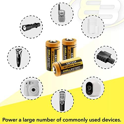 (4 групи) Литиева батерия 3.0 Exell EB-cr123a lithium |Най-голям капацитет на пазара от 1700 ма|е Подходящ за Honeywell