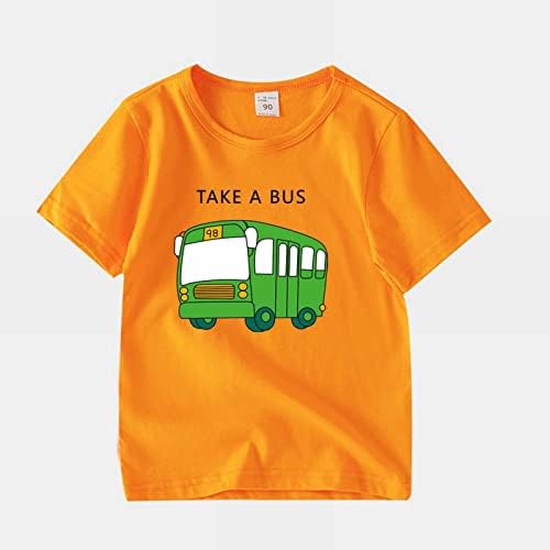 Лято 2023, Лятна Тениска с къс ръкав за Малки Момчета и Момичета, Върхове с анимационни Автомобил, Дизайн за Малки Момичета,