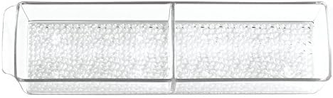 Пластмасов Разделени тава-Органайзер за баня IDesign Med +, без БисфенолаА с дръжки - 12,25 x 3 x 2,25, прозрачен