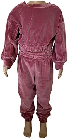 Спортен костюм за бивши улични момичета, Велур Розови дрехи за почивка, Комплект от 3 Джемперов, панталони и спортни