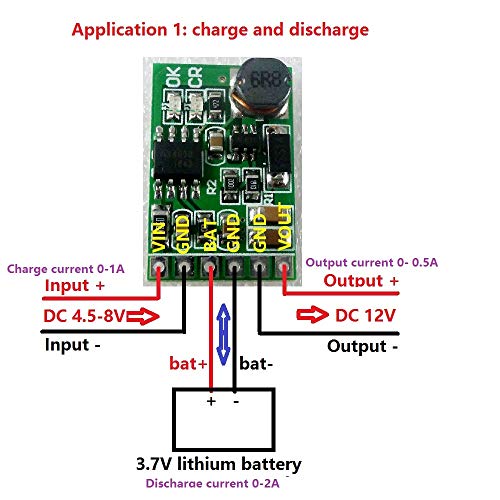 12 В 2в1 Литиева Батерия, Зарядно Устройство и Разрядник Такса DC-DC Преобразувател Нагоре Модул С 3.7 от 5 до 12 vdc