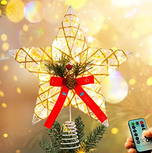 Коледно Дърво, Topper, Star Led Светлини, Звездна Върхът На Дърво, Коледна Украса, Работещи На Батерии, Коледен Декор